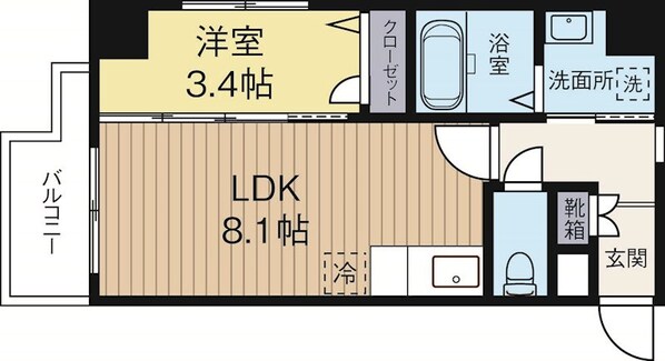 モダンパラッツォ大濠公園の物件間取画像